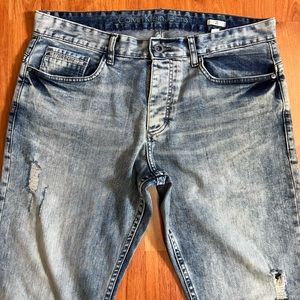 CALVIN KLEIN JEANS MENS BLUE SLIM FIT STRETCH SIZE 34 X 32